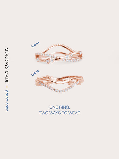 Infinity Starlight Ring 18K Rose Gold Rings – Mondays Made Flower & Birthstone Jewelry Singapore