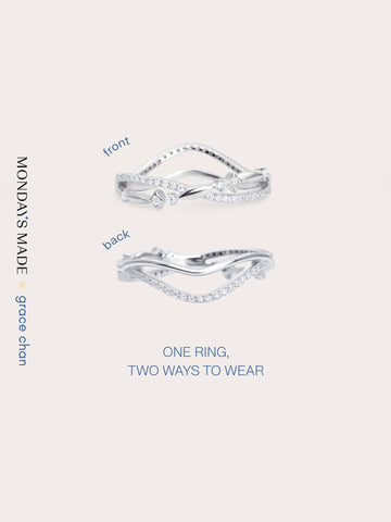 Infinity Starlight Ring S925 Silver Rhodium Rings – Mondays Made Flower & Birthstone Jewelry Singapore