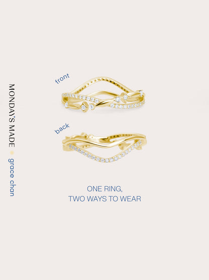 Infinity Starlight Ring 18K Gold Rings – Mondays Made Flower & Birthstone Jewelry Singapore