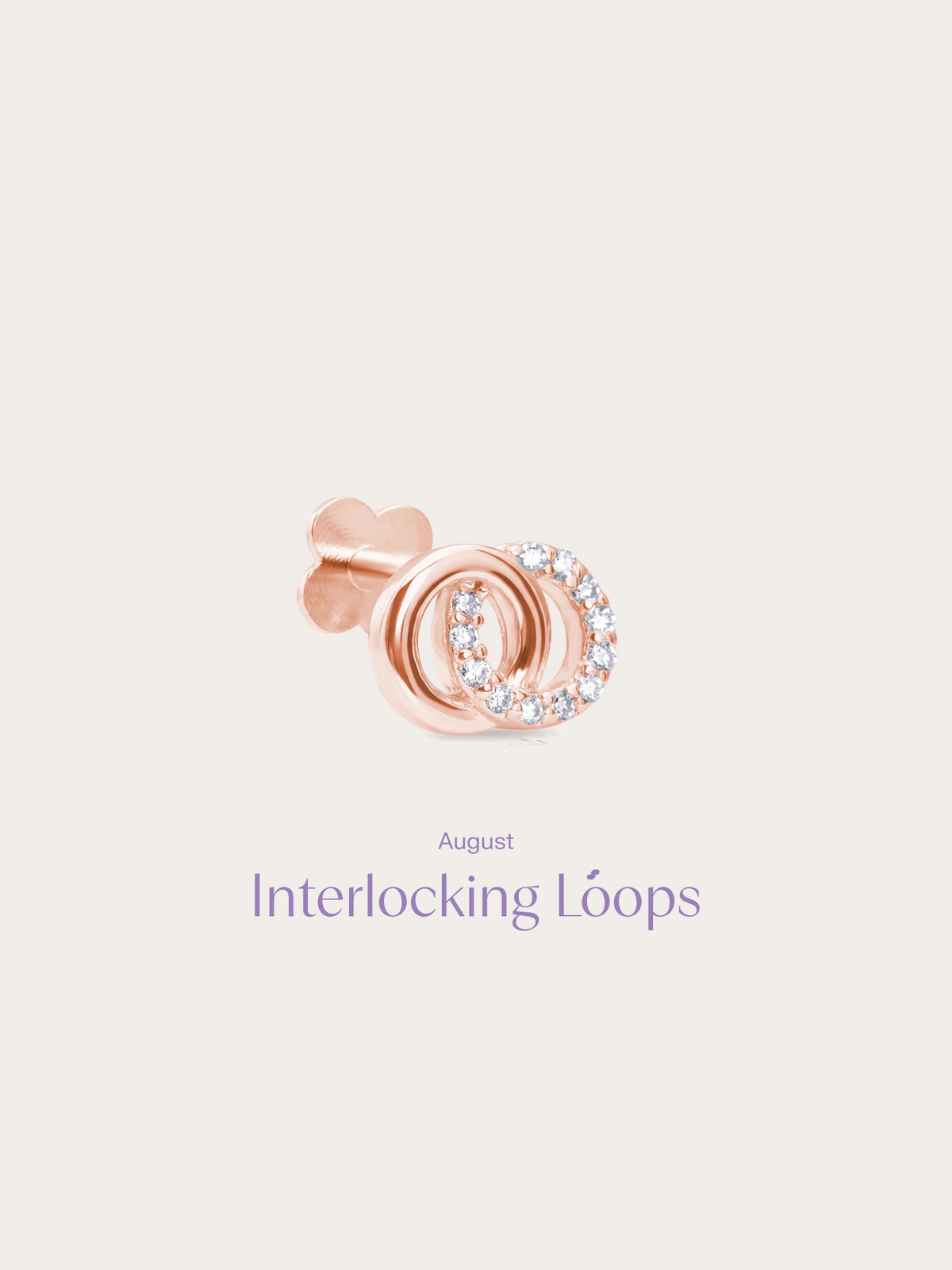 Interlocking Loops Flatback Earring