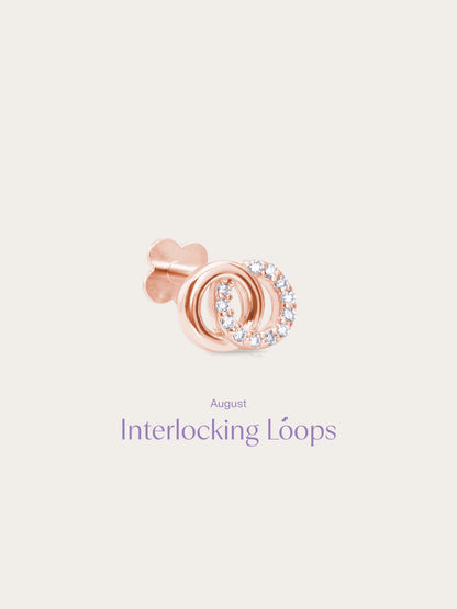 Interlocking Loops Flatback Earring