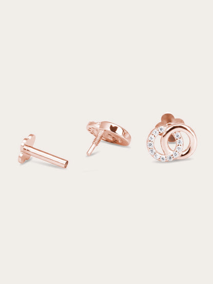 Interlocking Loops Flatback Earring