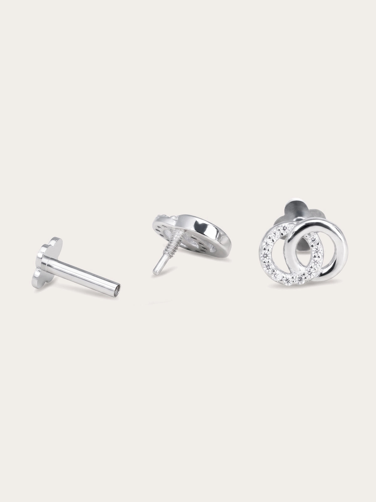 Interlocking Loops Flatback Earring