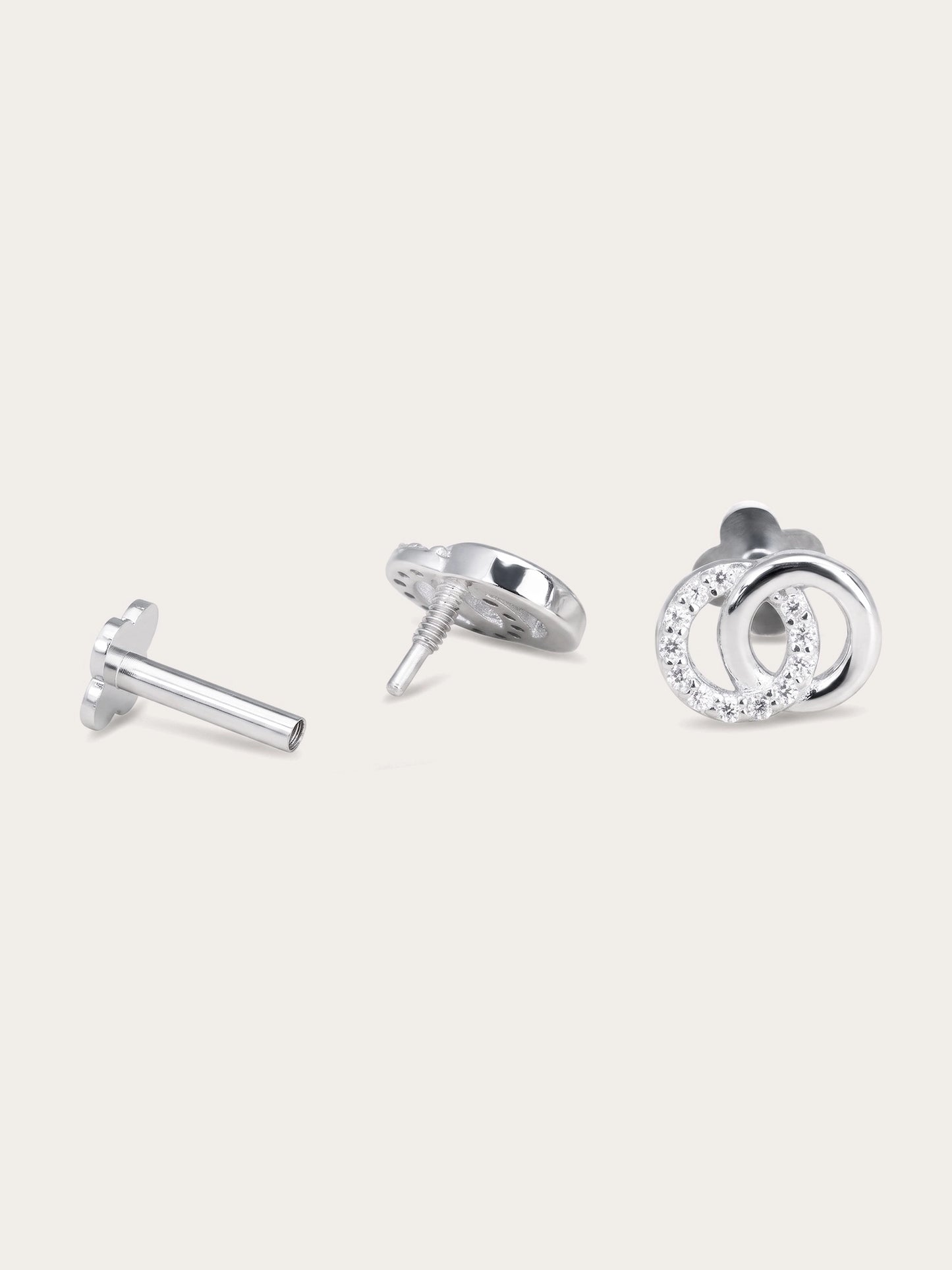 Interlocking Loops Flatback Earring