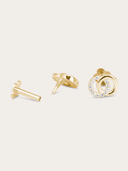 Interlocking Loops Flatback Earring