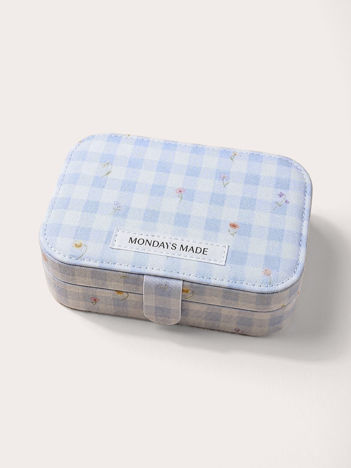 Birthflower Gingham Jewelry Case