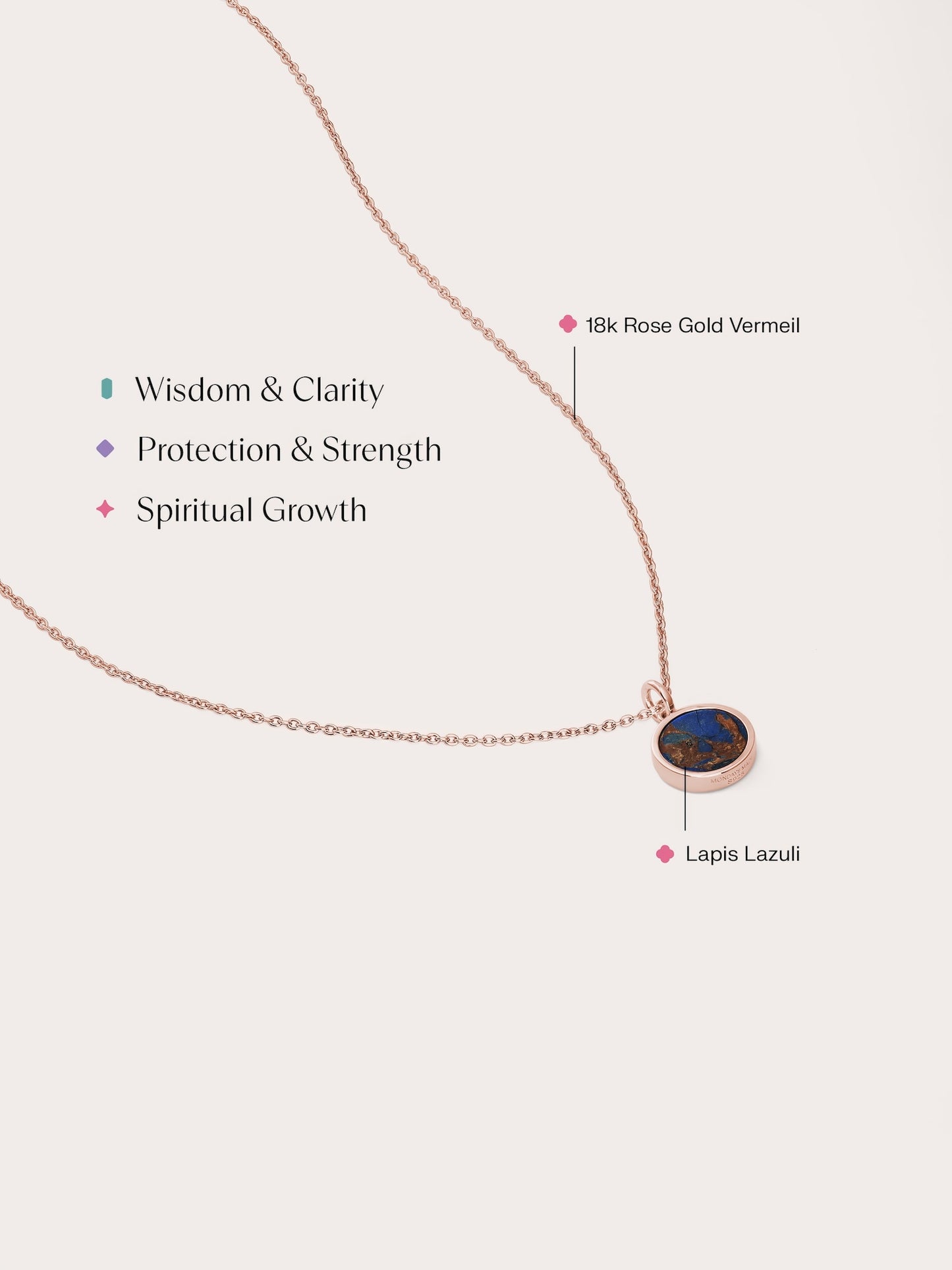 Lapis Lazuli Reversible Coin Necklace