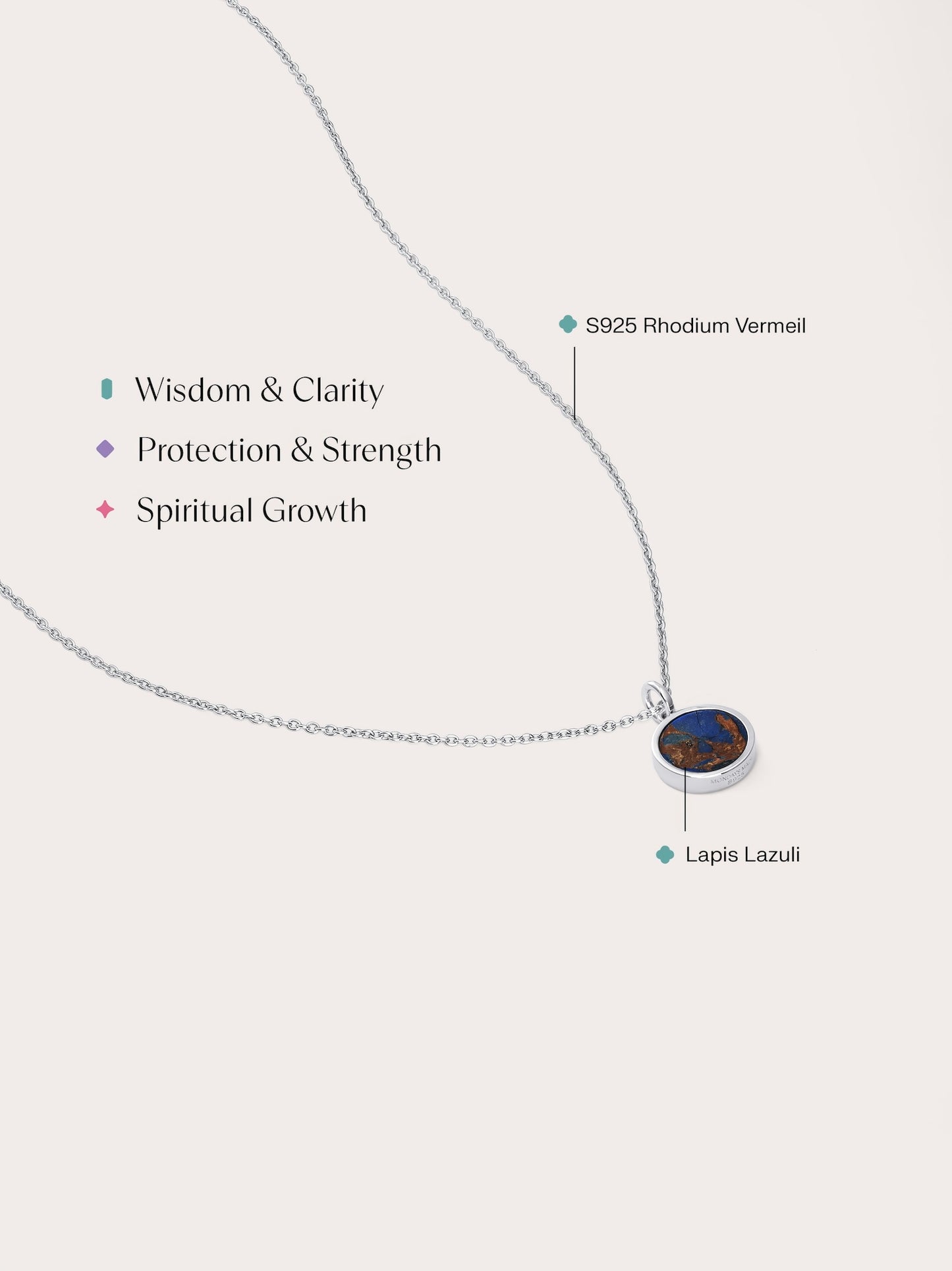Lapis Lazuli Reversible Coin Necklace