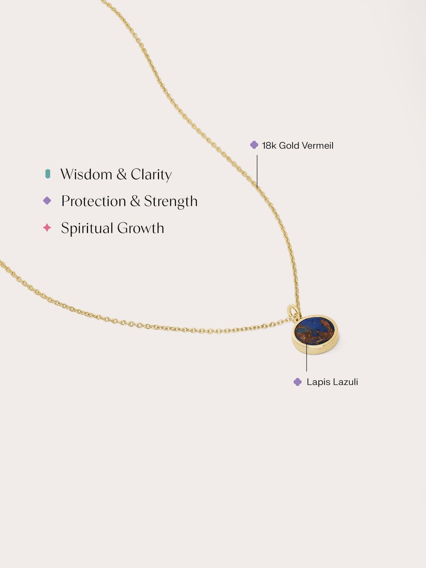 Lapis Lazuli Reversible Coin Necklace