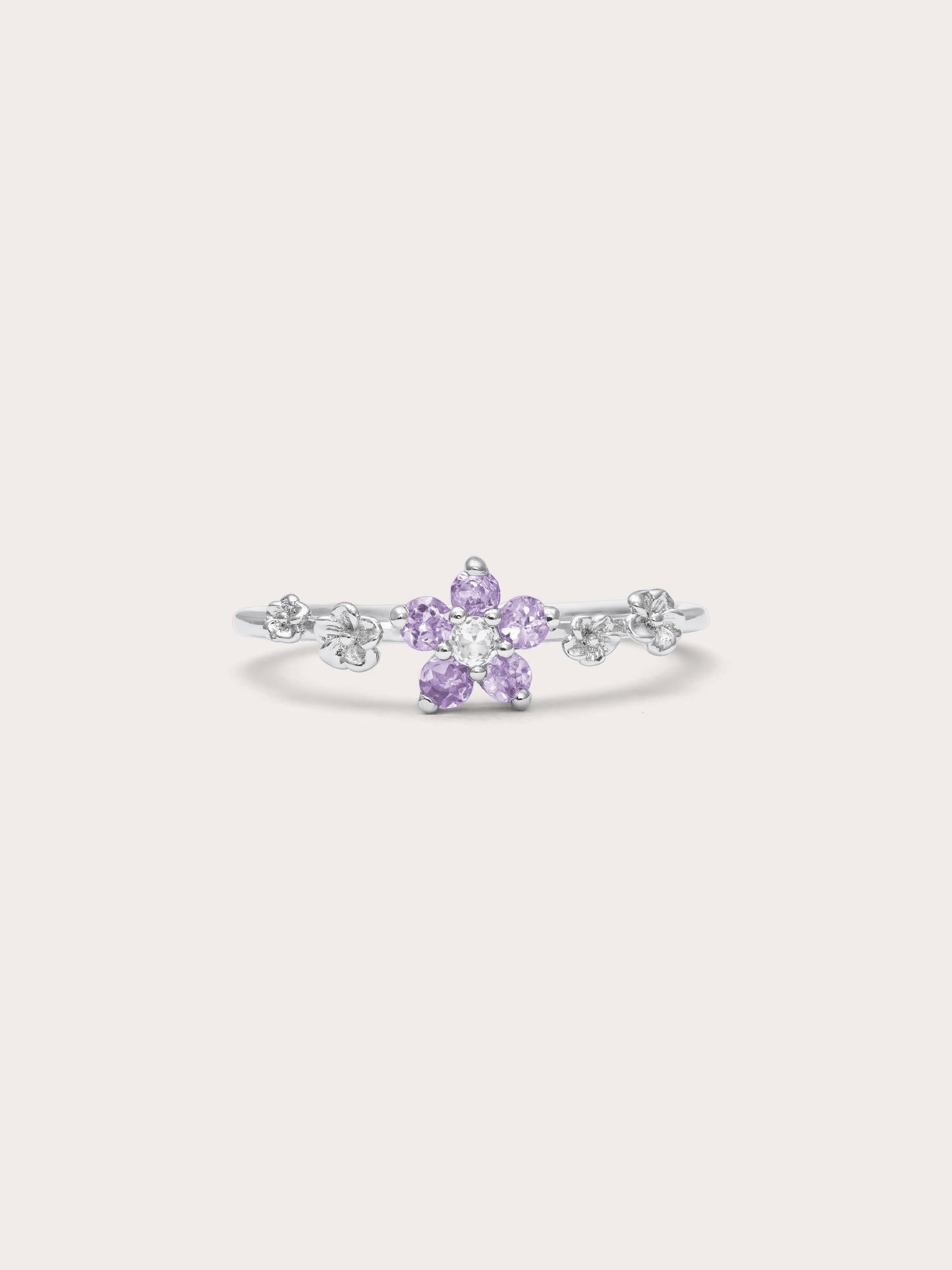 Lavender Blossom Ring - Purple Sapphire