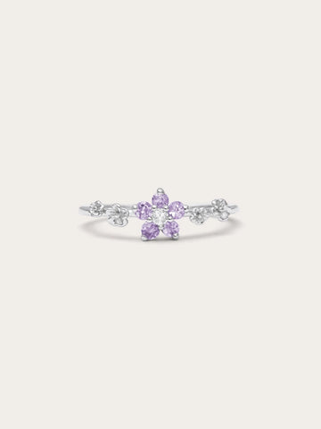 Lavender Blossom Ring - Purple Sapphire
