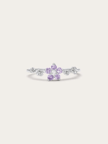 Lavender Blossom Ring - Purple Sapphire