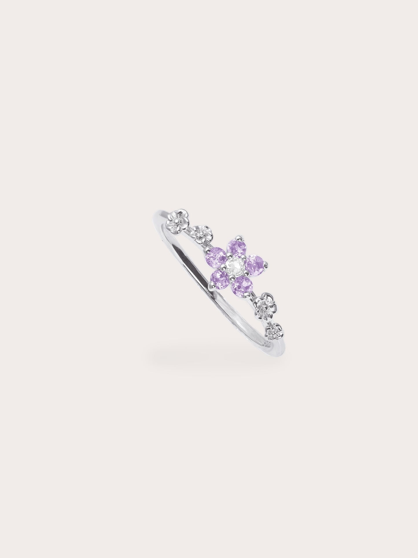 Lavender Blossom Ring - Purple Sapphire
