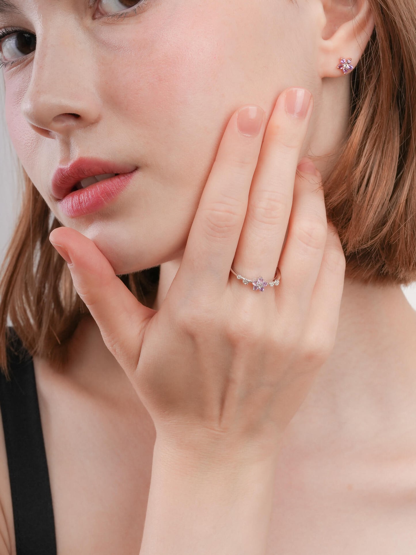 Lavender Blossom Ring - Purple Sapphire