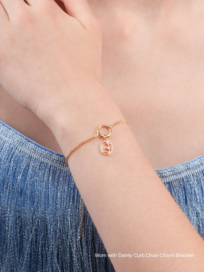 Leo Charm Zodiac Charm Jewelry 18K Gold Worn With – Mondays Made Flower & Birthstone Jewelry Singapore