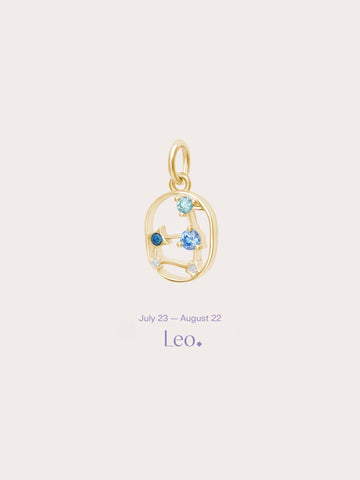 Leo Charm 18K Gold (1) – Mondays Made Flower & Birthstone Jewelry Singapore