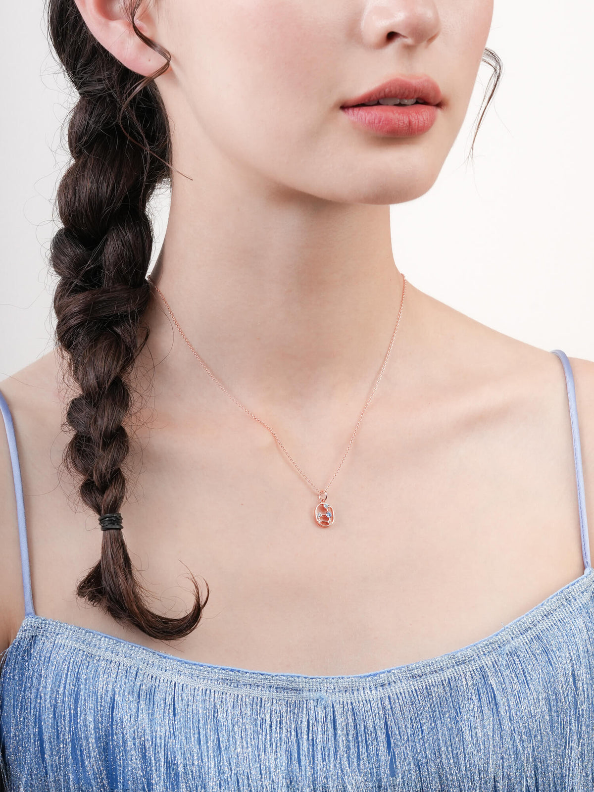 Leo Necklace Zodiac Jewelry 18K Rose Gold (2) – Mondays Made Flower & Birthstone Jewelry Singapore