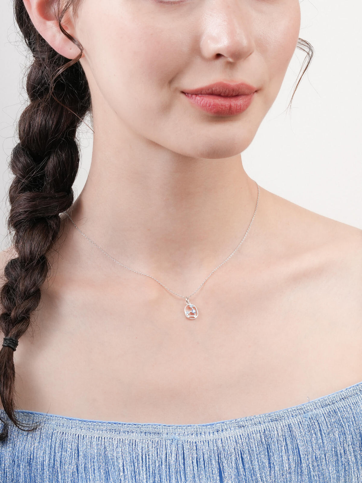 Leo Necklace Zodiac Jewelry S925 Silver Rhodium (2) – Mondays Made Flower & Birthstone Jewelry Singapore