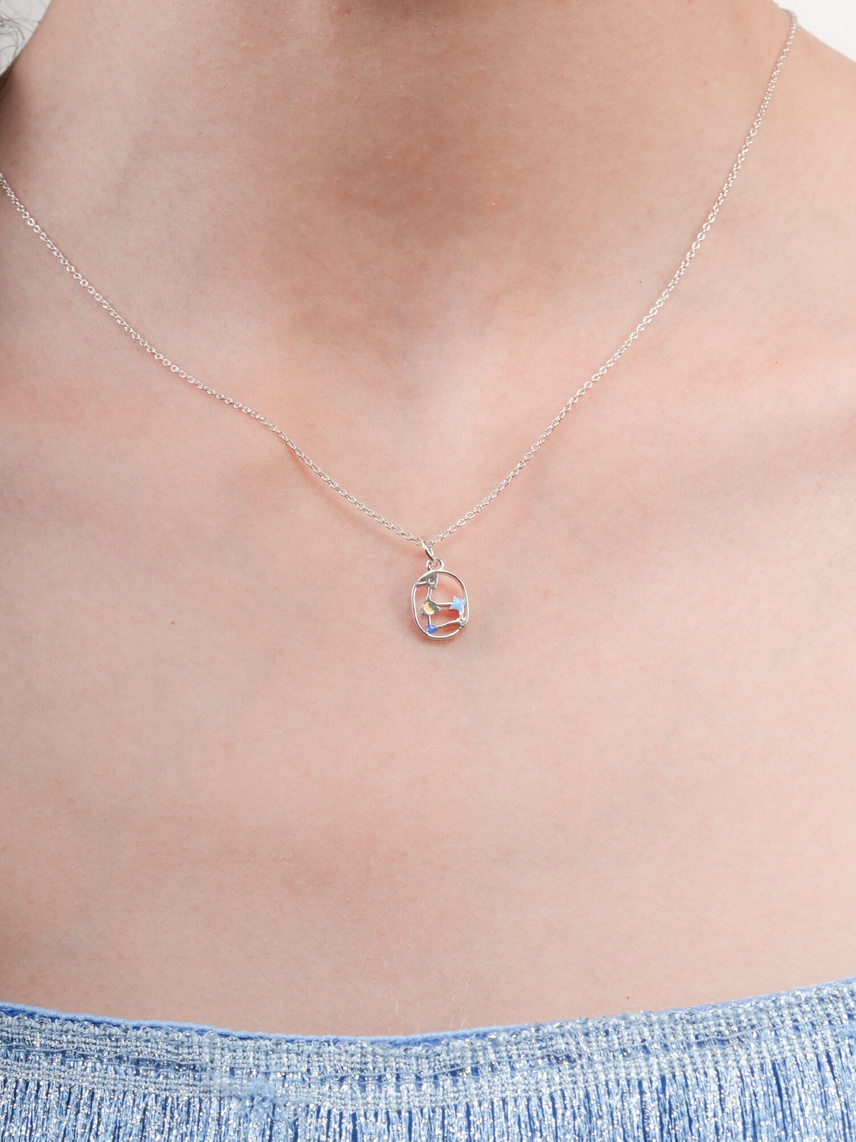 Leo Necklace Zodiac Jewelry S925 Silver Rhodium (3) – Mondays Made Flower & Birthstone Jewelry Singapore