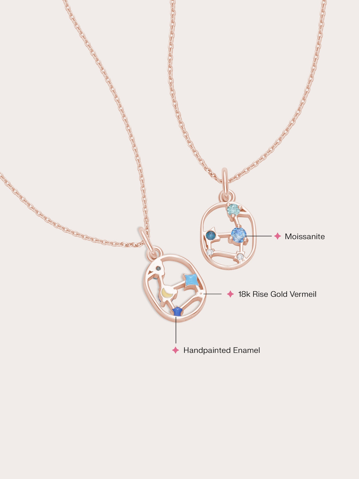 Leo Necklace 18K Rose Gold (2) – Mondays Made Flower & Birthstone Jewelry Singapore
