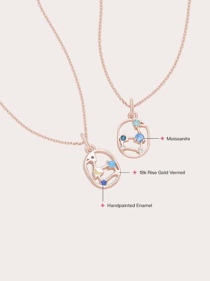Leo Necklace 18K Rose Gold (2) – Mondays Made Flower & Birthstone Jewelry Singapore