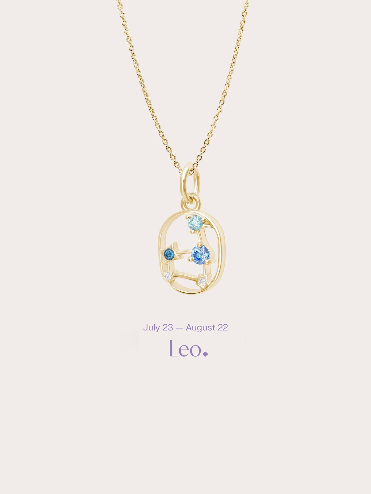Leo Necklace 18K Gold (1) – Mondays Made Flower & Birthstone Jewelry Singapore