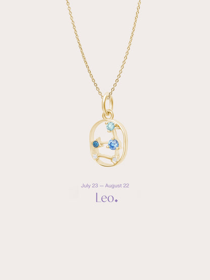 Leo Necklace 18K Gold (1) – Mondays Made Flower & Birthstone Jewelry Singapore