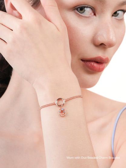 Libra Charm Zodiac Charm Jewelry 18K Rose Gold Worn With – Mondays Made Flower & Birthstone Jewelry Singapore