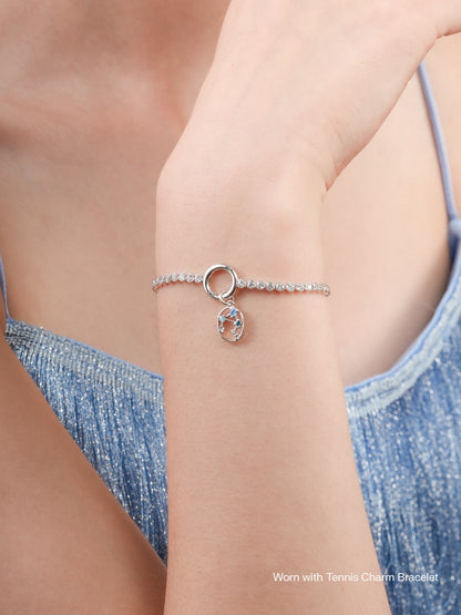 Libra Charm Zodiac Charm Jewelry S925 Silver Rhodium Worn With – Mondays Made Flower & Birthstone Jewelry Singapore