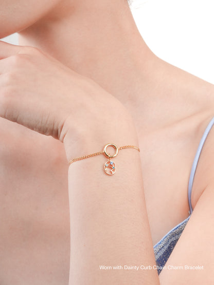 Libra Charm Zodiac Charm Jewelry 18K Gold Worn With – Mondays Made Flower & Birthstone Jewelry Singapore
