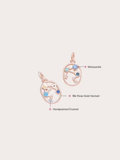 Libra Charm 18K Rose Gold (2) – Mondays Made Flower & Birthstone Jewelry Singapore