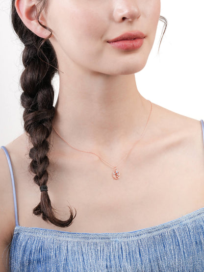 Libra Necklace Zodiac Jewelry 18K Rose Gold (2) – Mondays Made Flower & Birthstone Jewelry Singapore