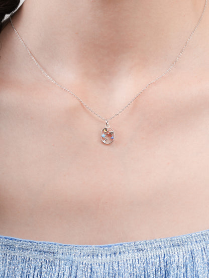 Libra Necklace Zodiac Jewelry S925 Silver Rhodium (3) – Mondays Made Flower & Birthstone Jewelry Singapore
