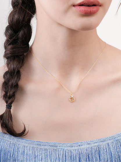 Libra Necklace Zodiac Jewelry 18K Gold (2) – Mondays Made Flower & Birthstone Jewelry Singapore