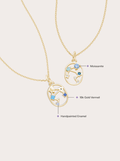 Libra Necklace 18K Gold (2) – Mondays Made Flower & Birthstone Jewelry Singapore