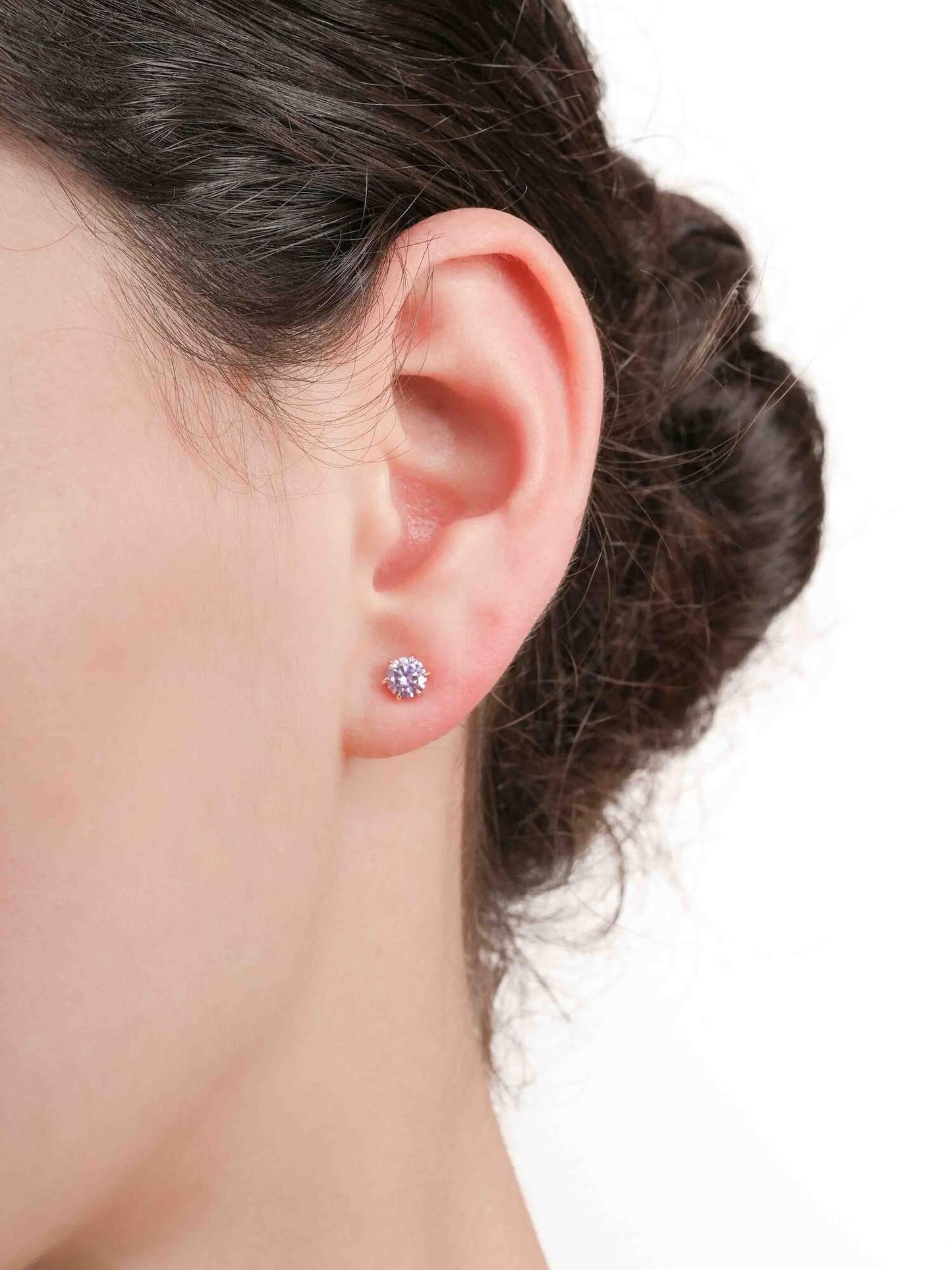 Lilac Moissanite Stud Earrings (0.5ct)