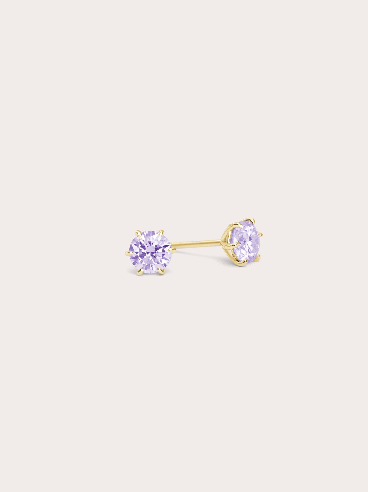 Lilac Moissanite Stud Earrings (0.5ct)