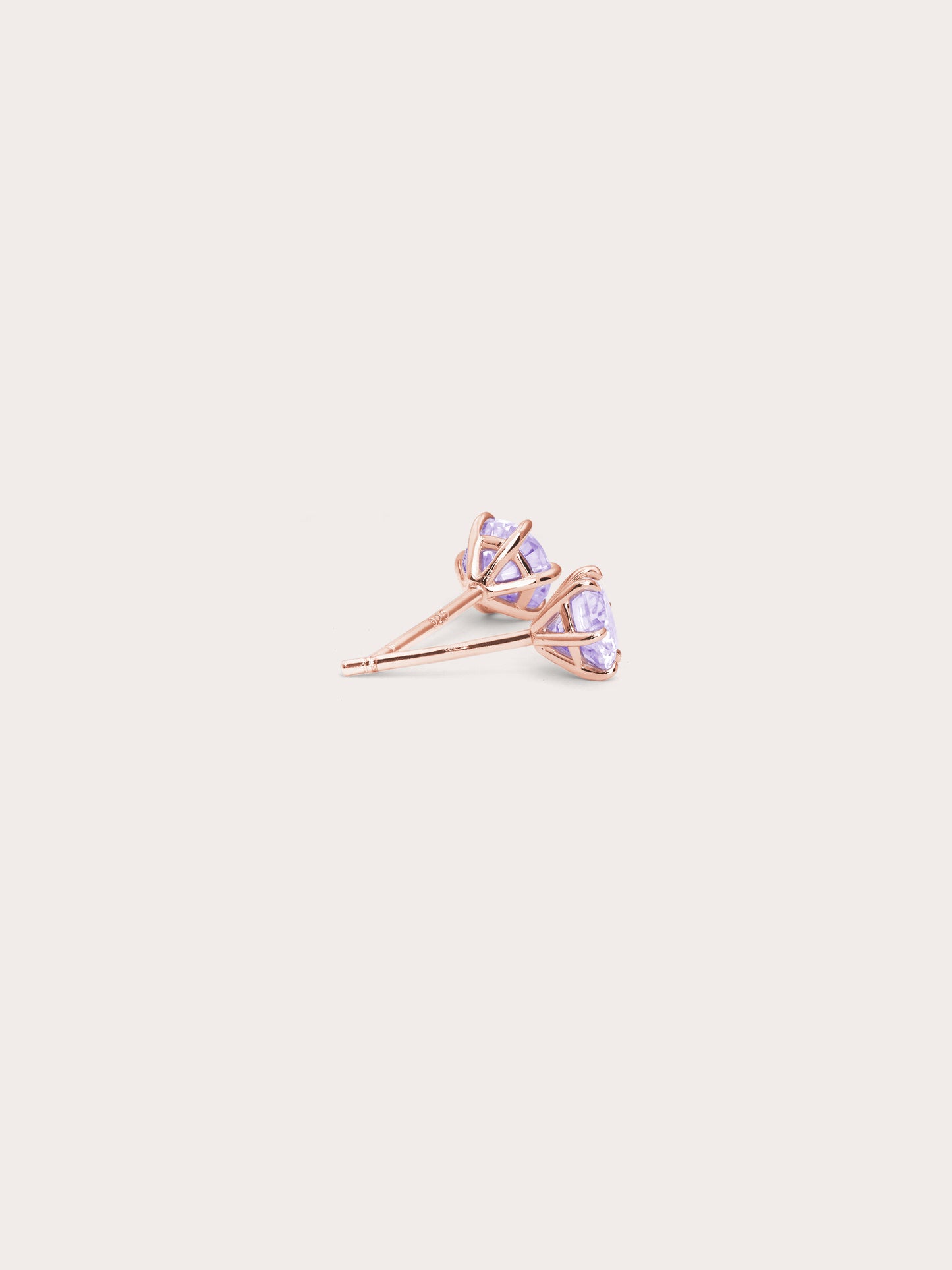 Lilac Moissanite Stud Earrings (0.5ct)