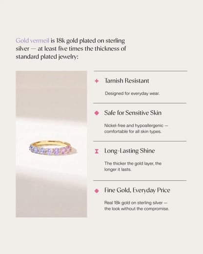 Lilac Sunset Moissanite Eternity Band