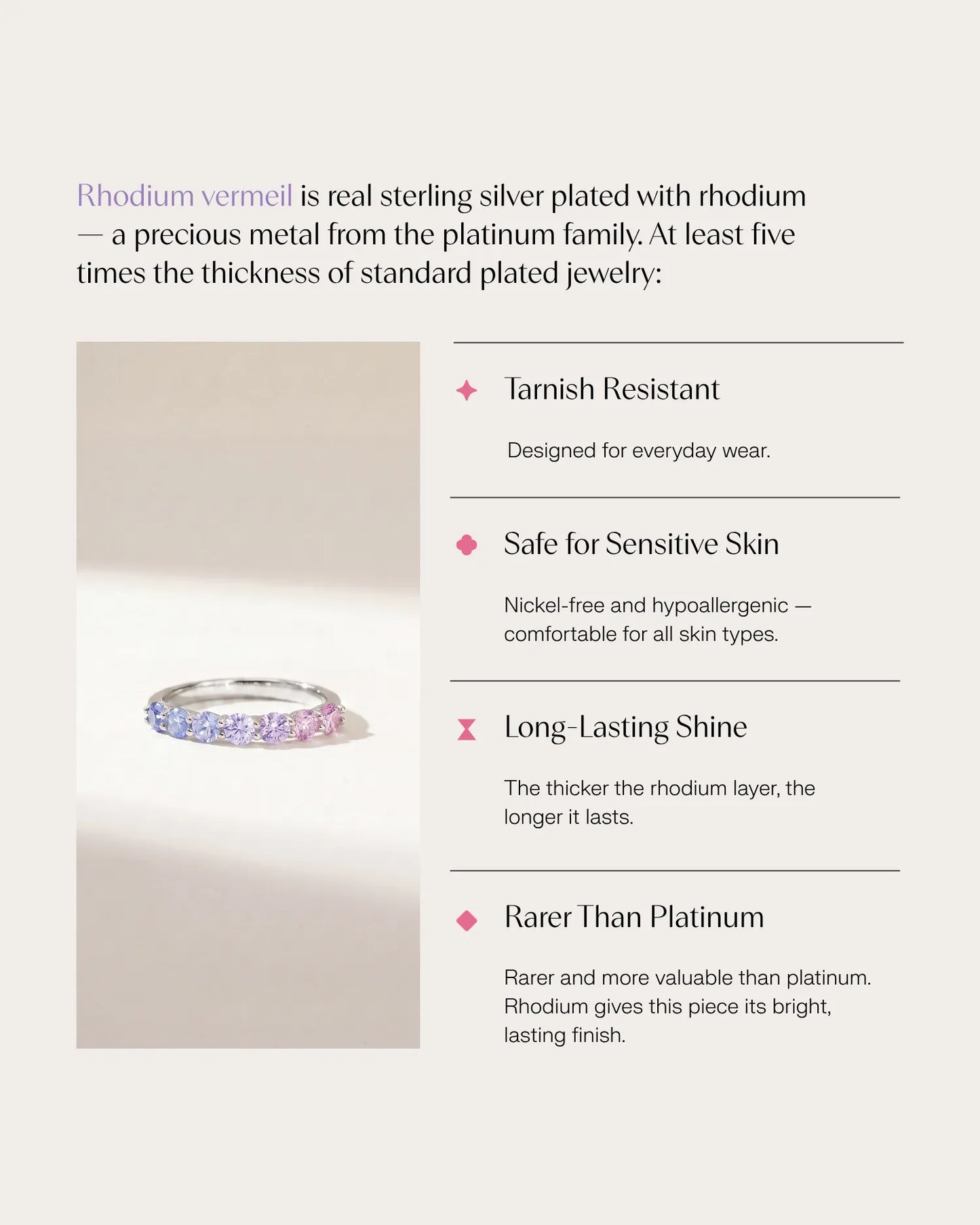 Lilac Sunset Moissanite Eternity Band