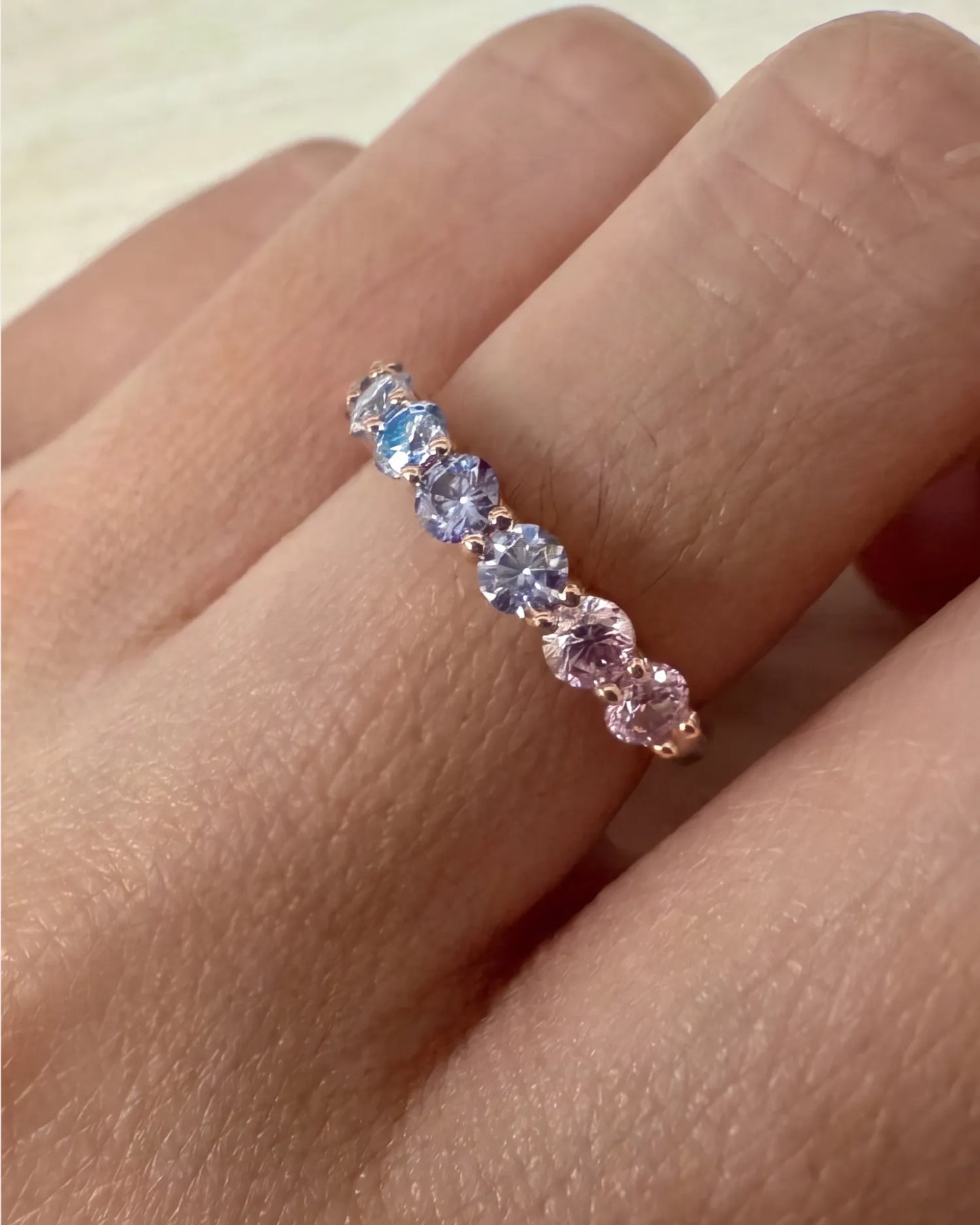 Lilac Sunset Moissanite Eternity Band