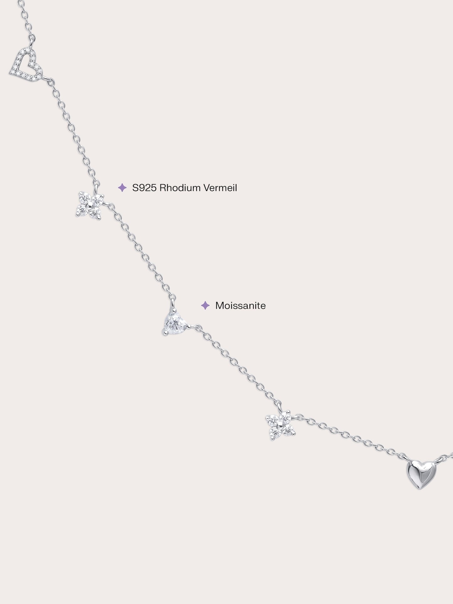 Lucky to Love Charm Necklace - White