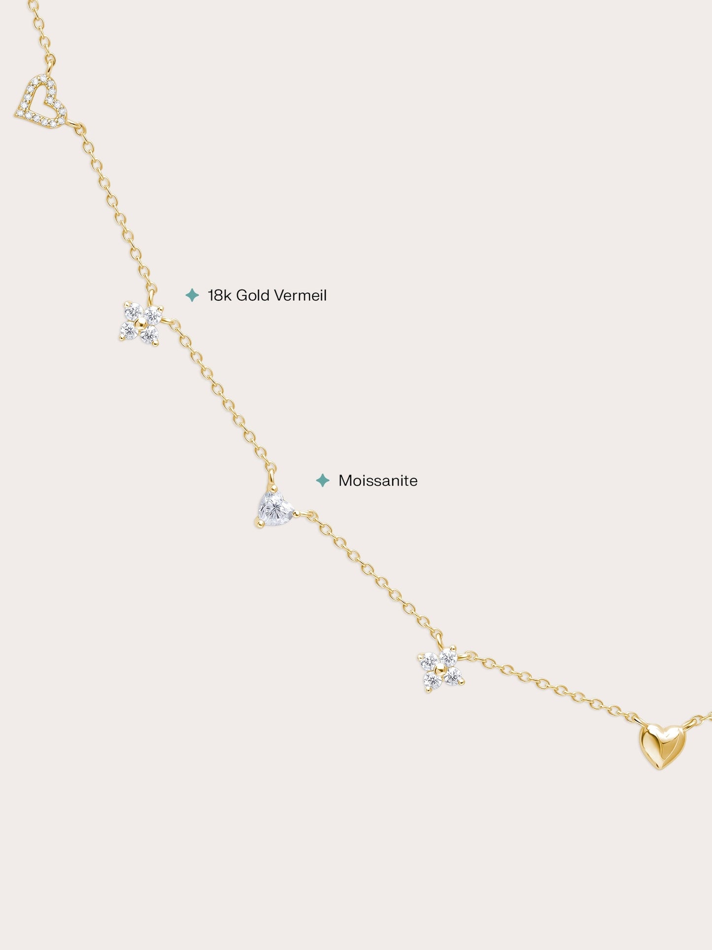 Lucky to Love Charm Necklace - White