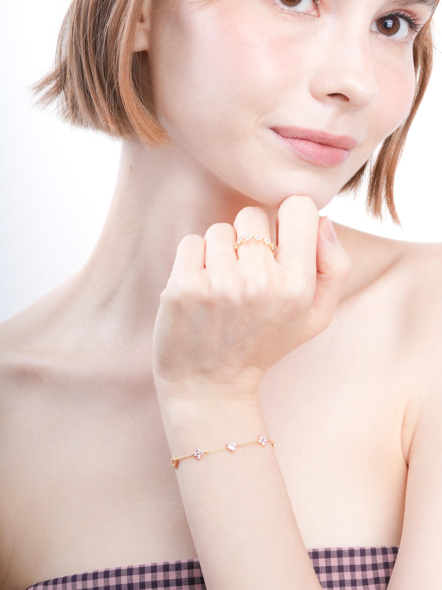 Lucky to Love Charm Bracelet - Pink