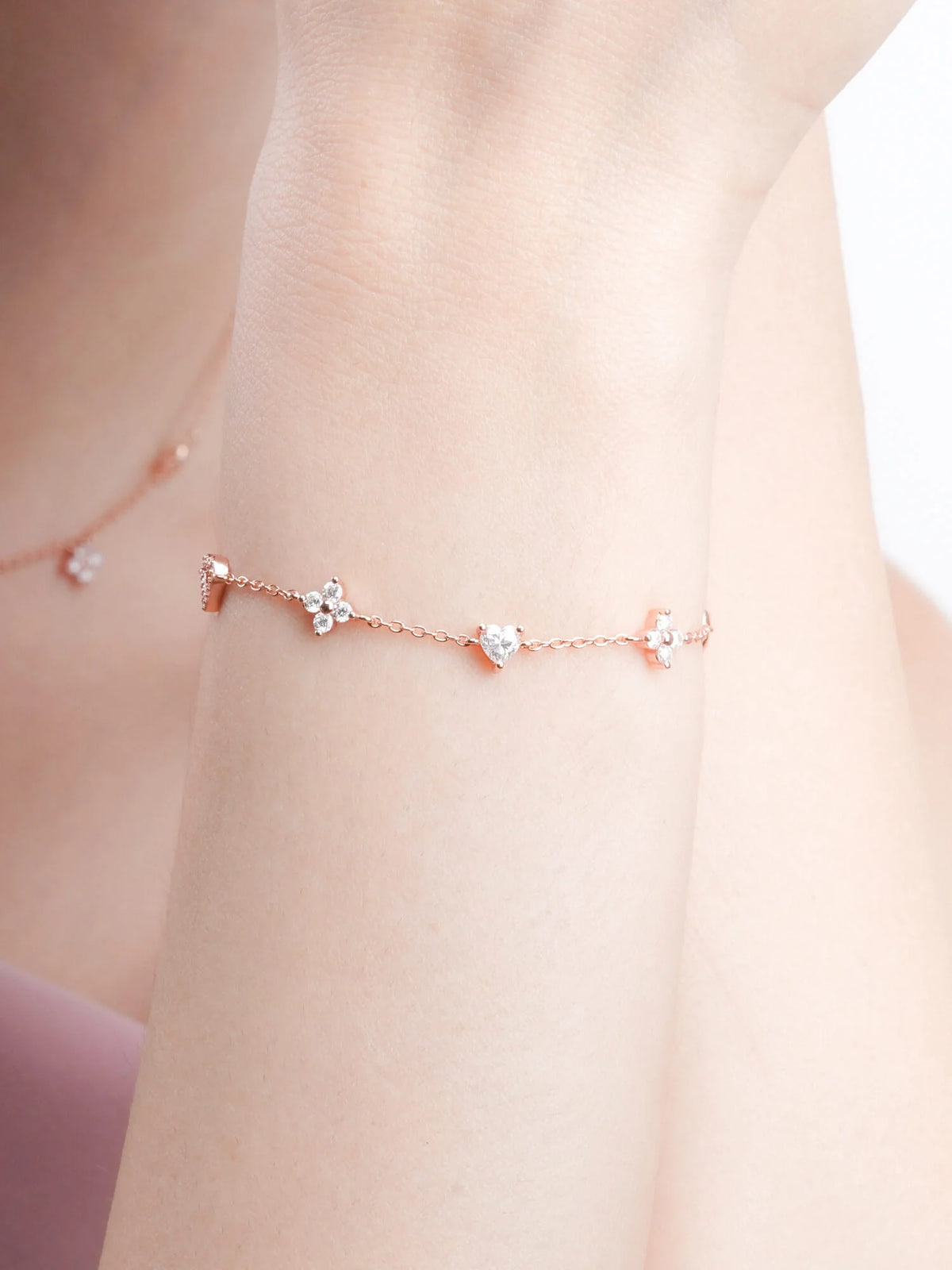 Lucky to Love Charm Bracelet - White