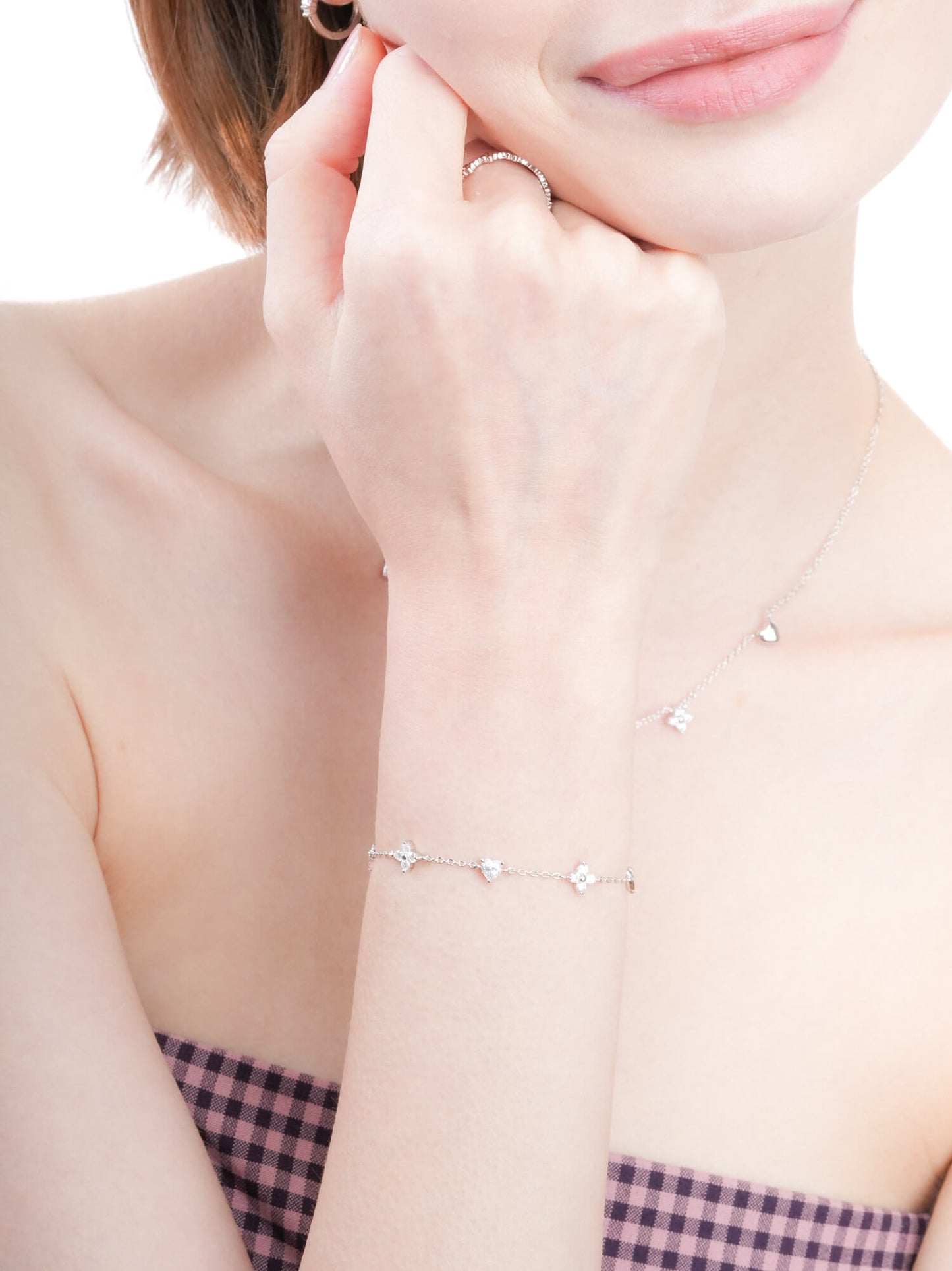 Lucky to Love Charm Bracelet - White