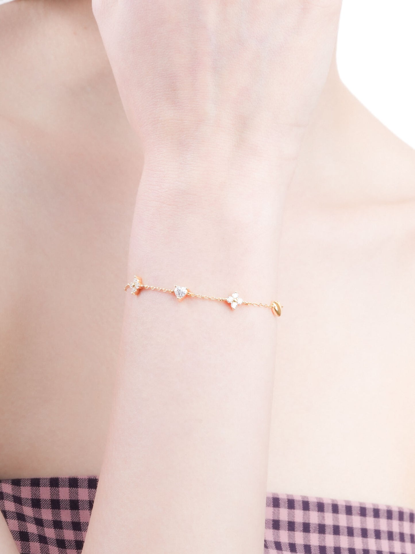 Lucky to Love Charm Bracelet - White