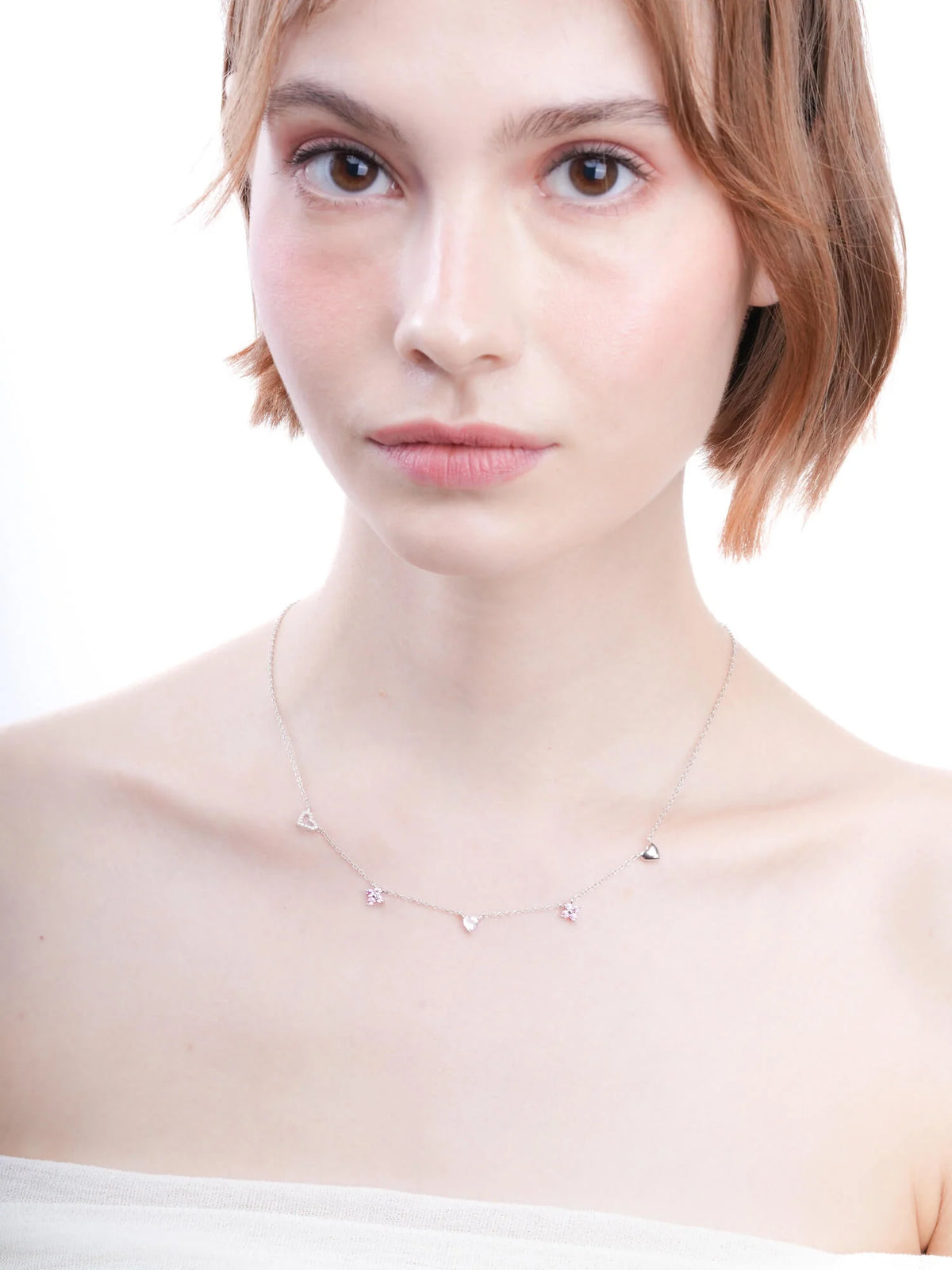 Lucky to Love Charm Necklace - Pink