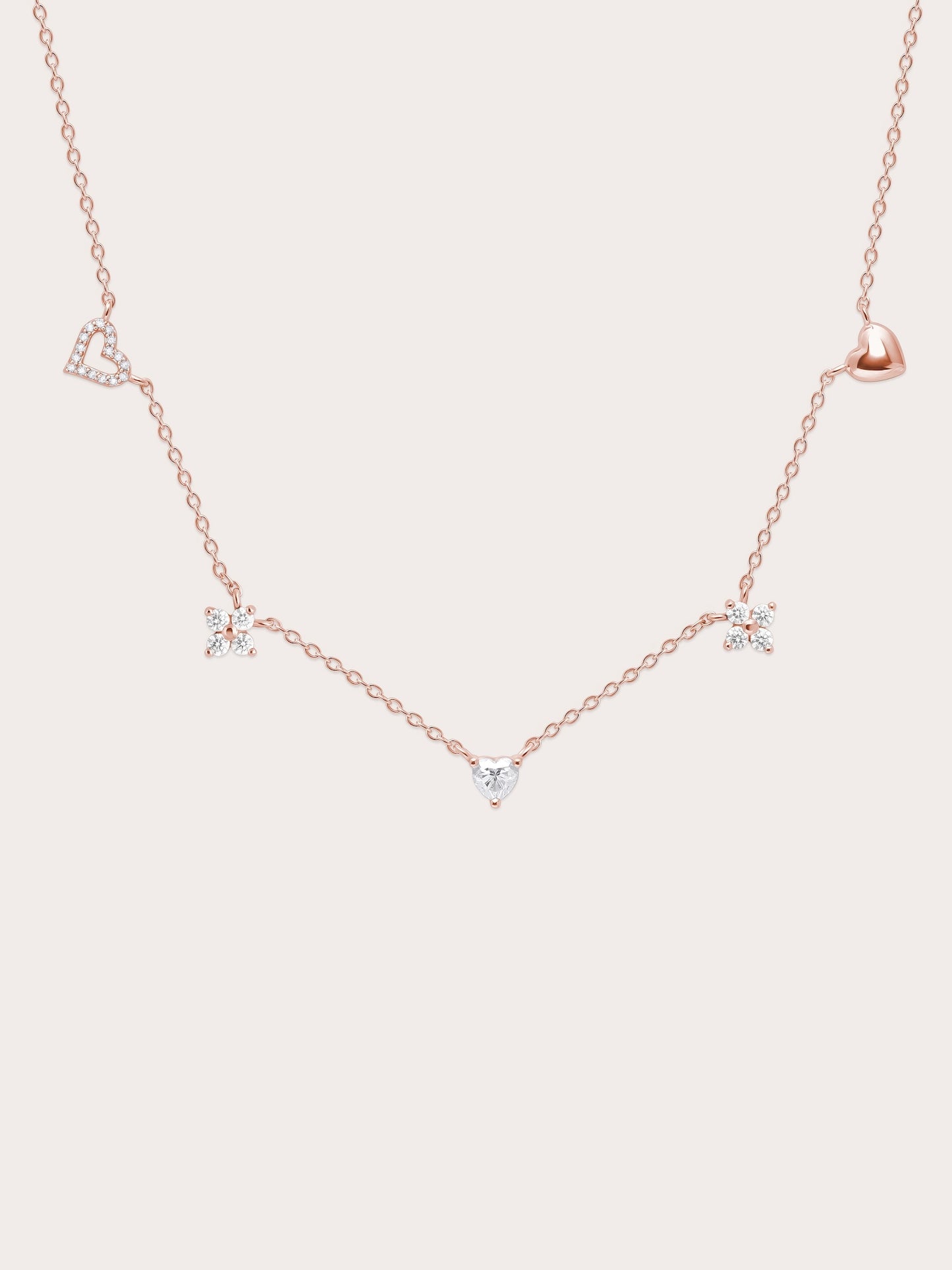 Lucky to Love Charm Necklace - White