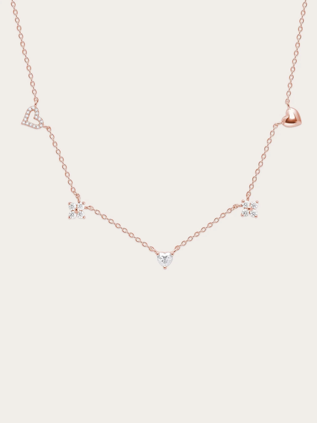 Lucky to Love Charm Necklace - White